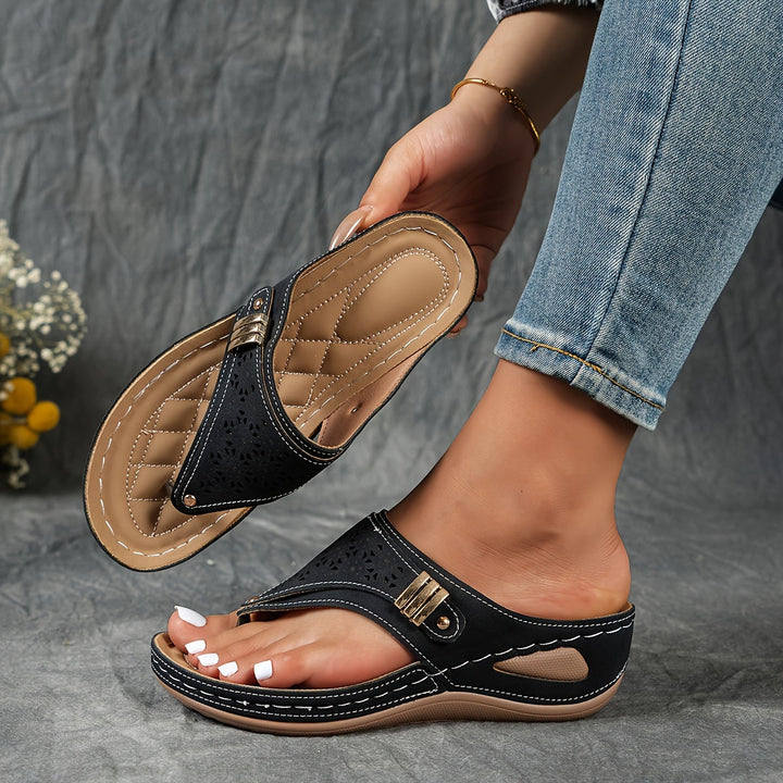 Stilla | Klap Sandal Med Hæl Behagelige Sandaler Med Støtte Til Svangen