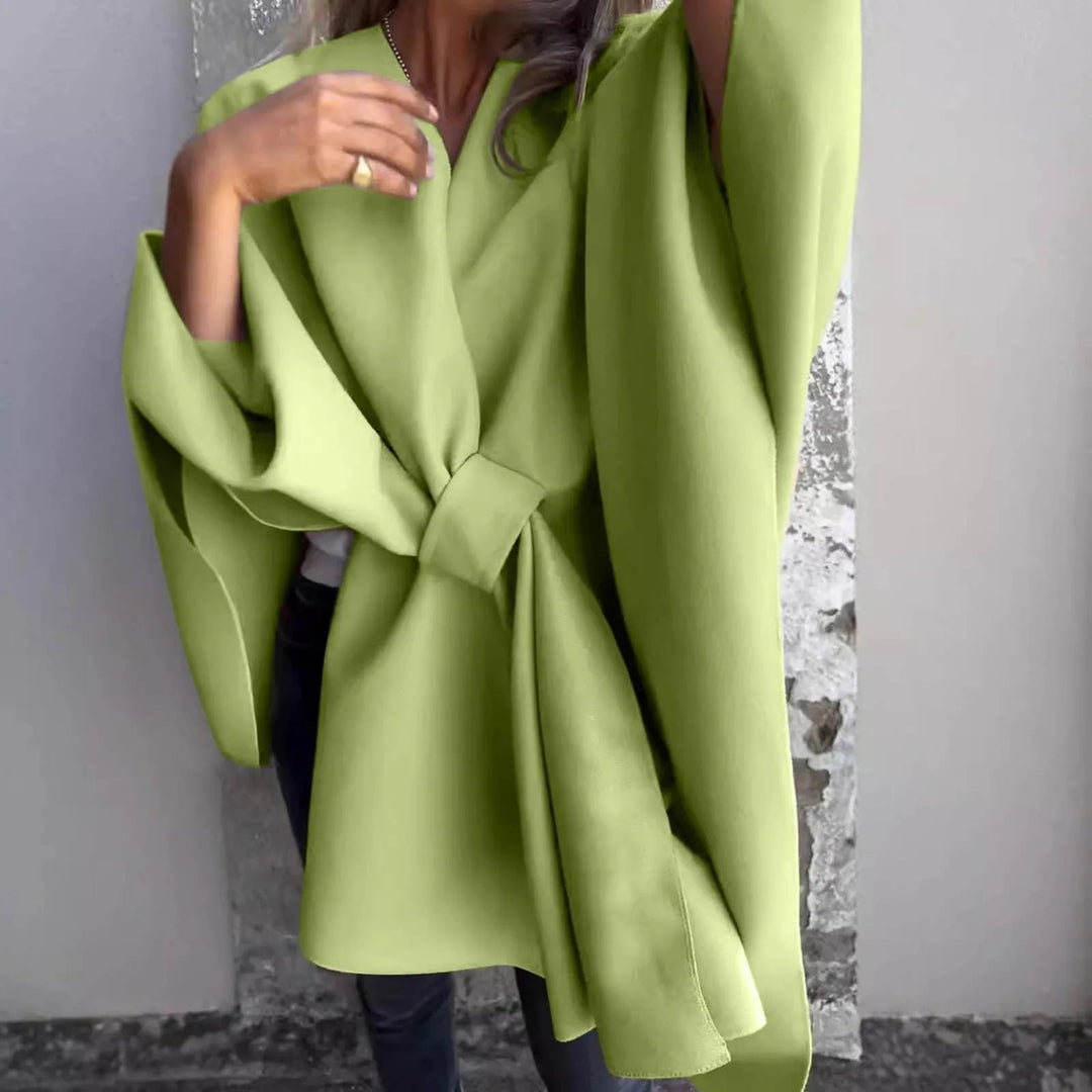 Stilla | Cozy Strikket Lang Cardigan med Flagermusærmer