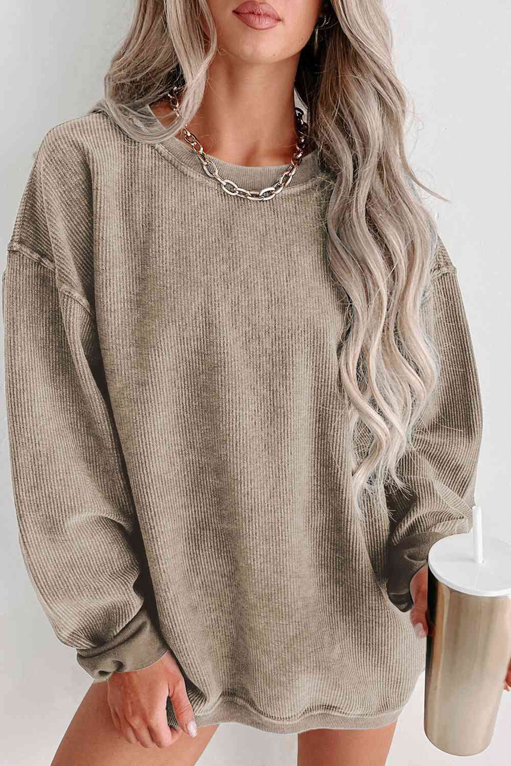 Stilla | Nakke Droppet Skulder Sweatshirt