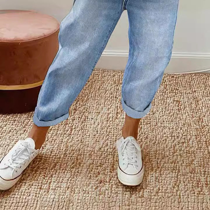 Stilla | Jeans Damer Med Lommer Og Elastisk Talje