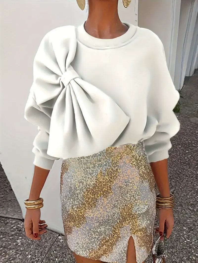Stilla | Overdimensionerede bomulds sweater med knude