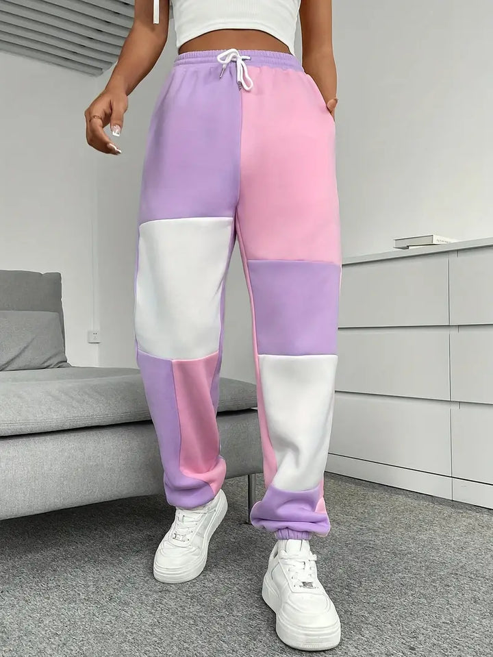 Stilla | Elegant Joggingbuks Med Color Blocking Design