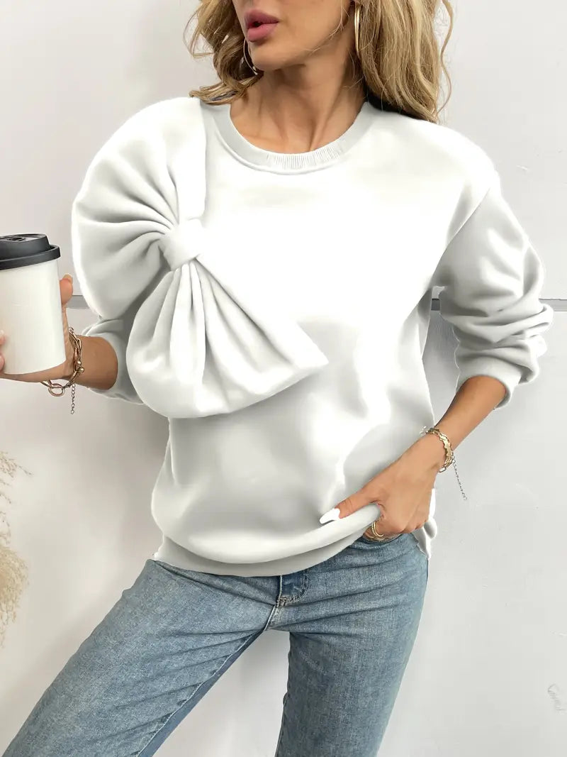 Stilla | Overdimensionerede bomulds sweater med knude