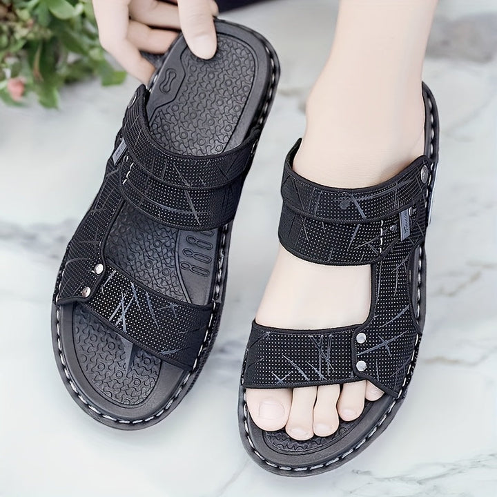 Stilla | Herren Lette Sandaler Åndbare Slip on Strandklip Med Gummisål