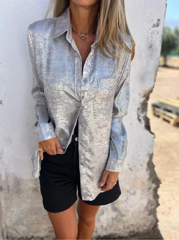 Stilla | Skjorte bluse Wildleder Optik
