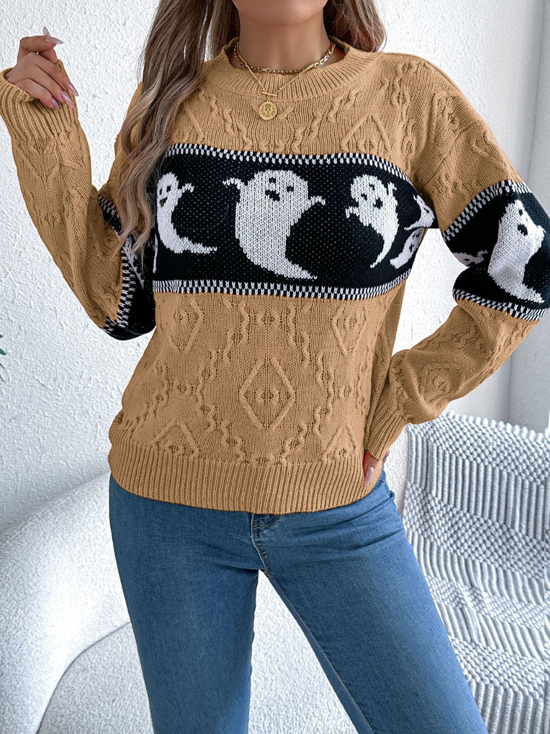Stilla | Langærmet Pullover Med Rund Halsudskæring Ghost