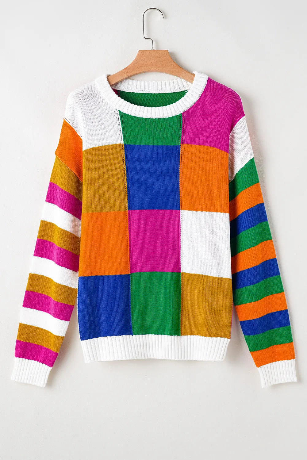 Stilla | Pullover med lange ærmer i farveblokkedesign