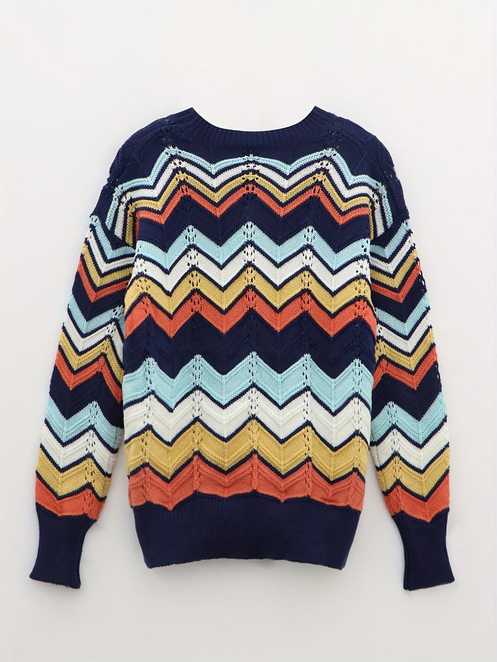Stilla | Pullover med linjemønster