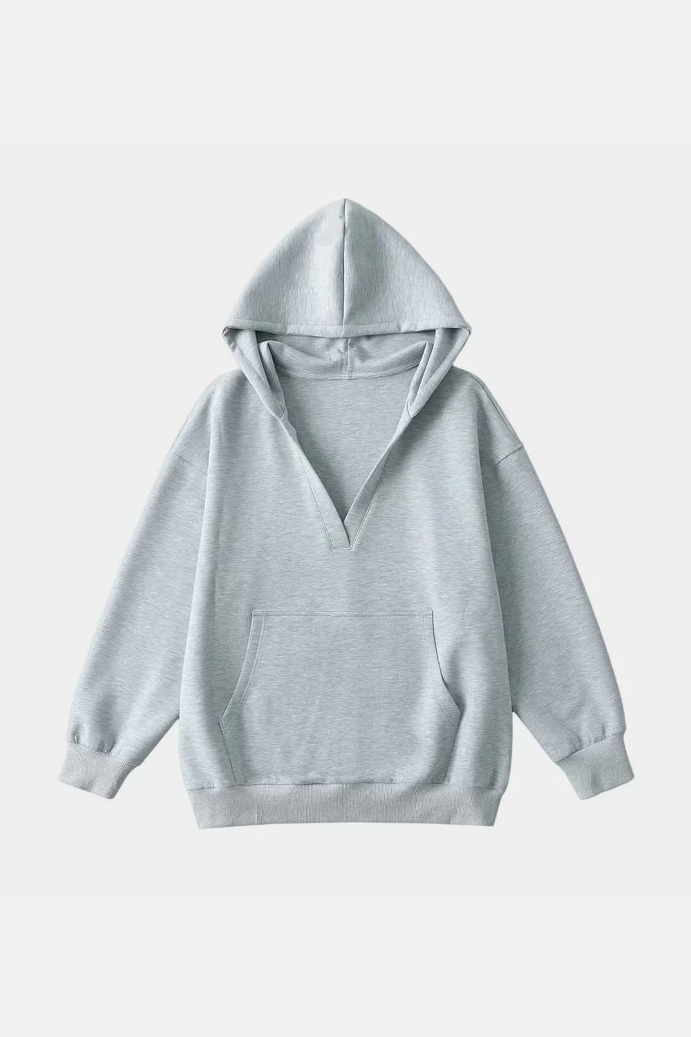 Stilla | Basic Bae Air Scuba Hættepullover Med Lange Ærmer og Kængurulomme