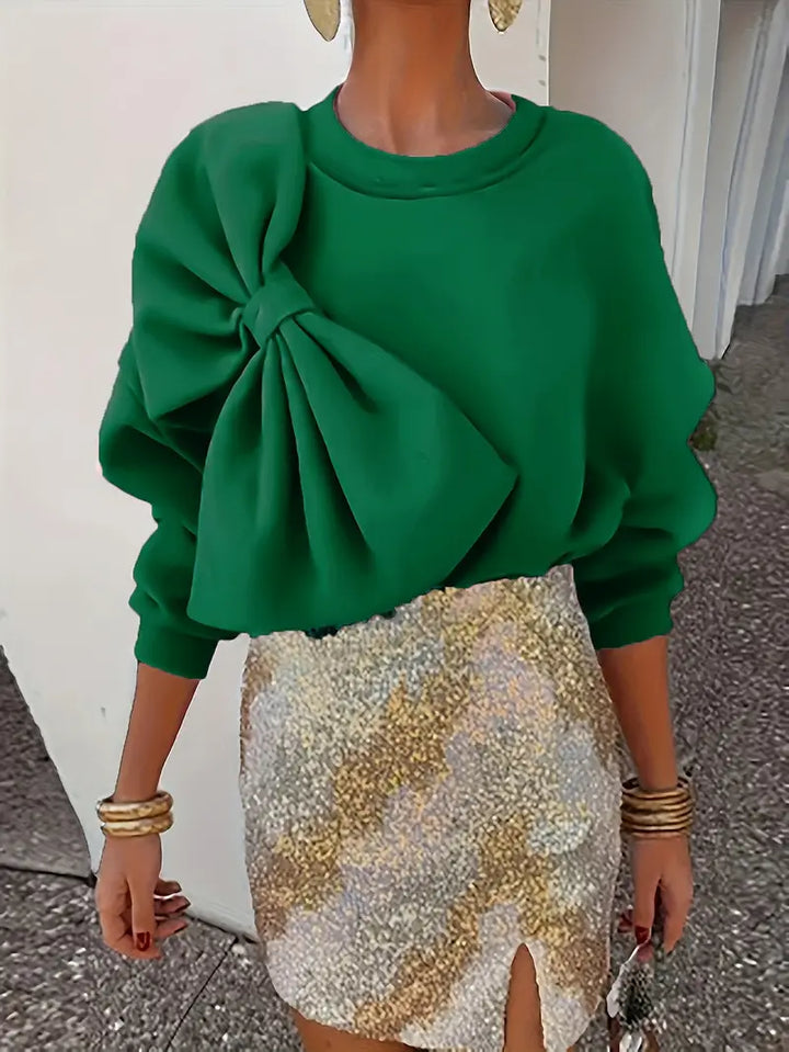 Stilla | Overdimensionerede bomulds sweater med knude