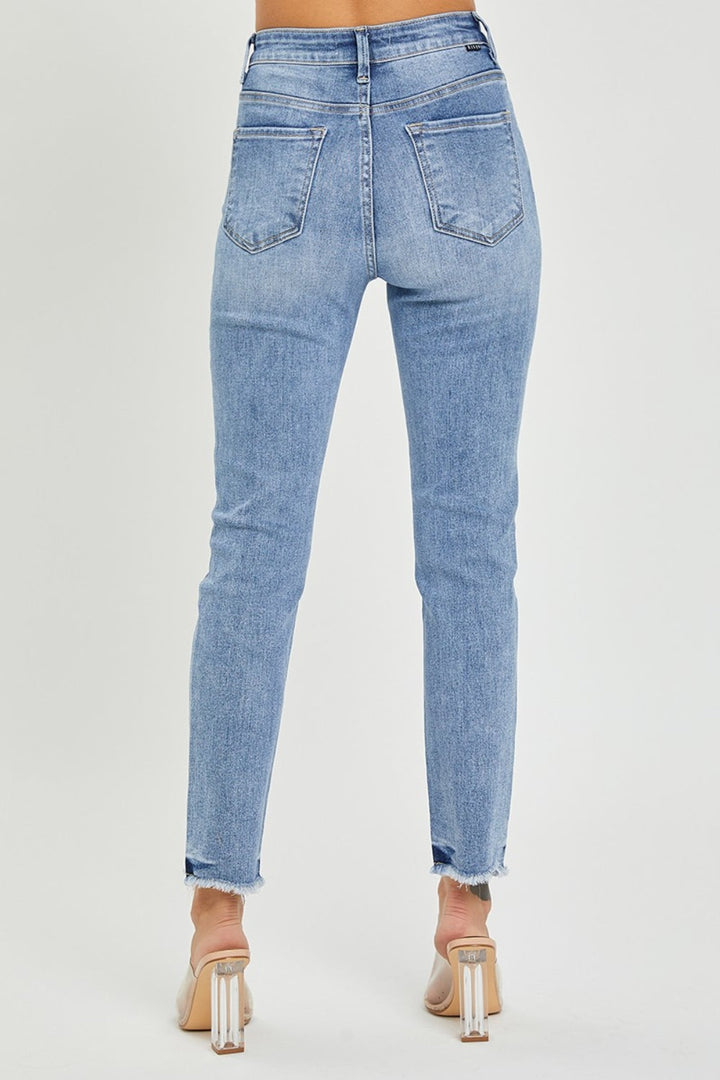 Stilla | Fulddimension High Rise Frayed Hem Skinny Jeans
