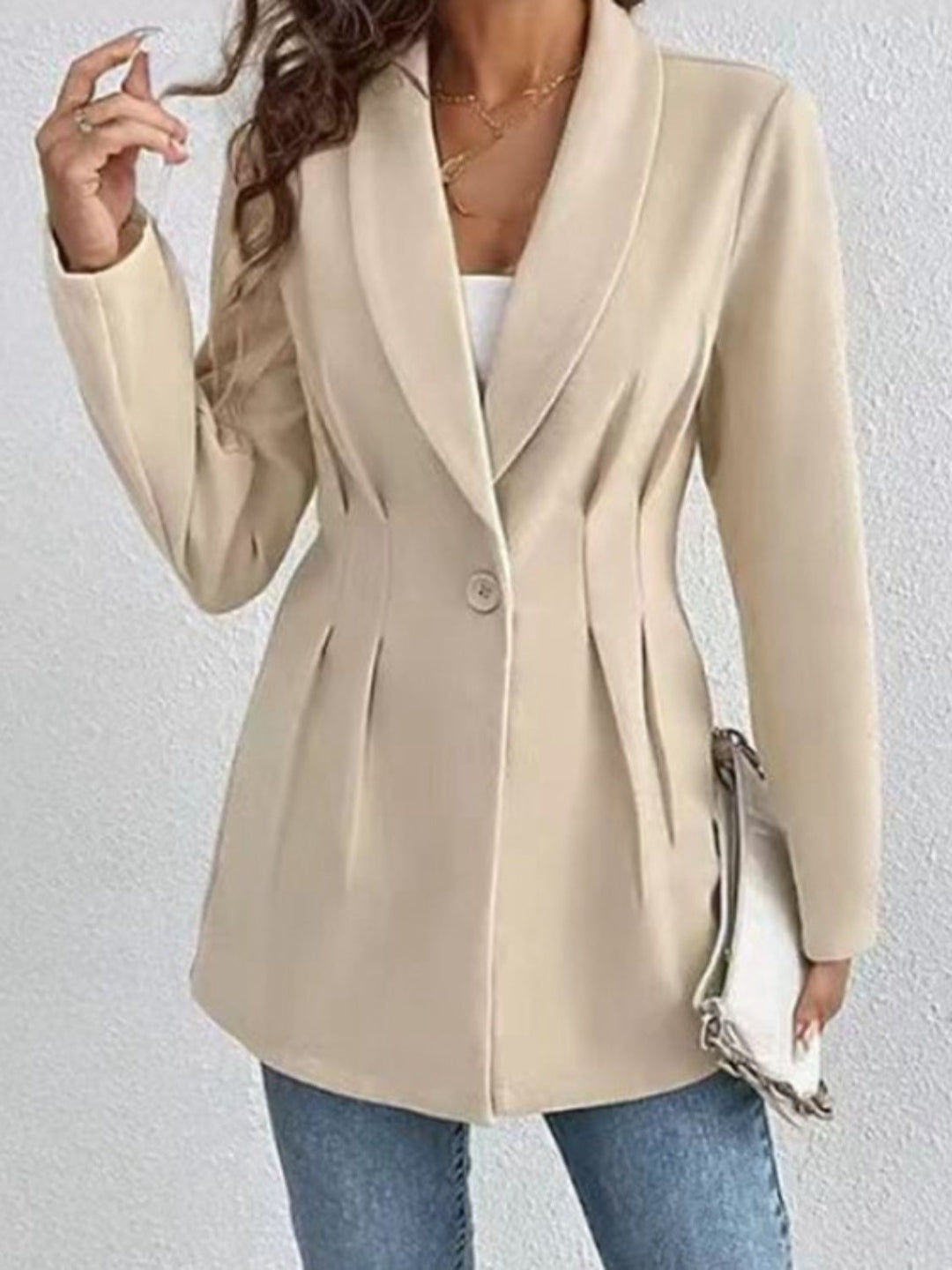Stilla | Blazer med en knap og lange ærmer