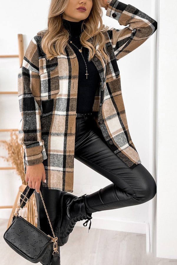 Stilla | Hold Dig Varm Pocketed Plaid Jakke