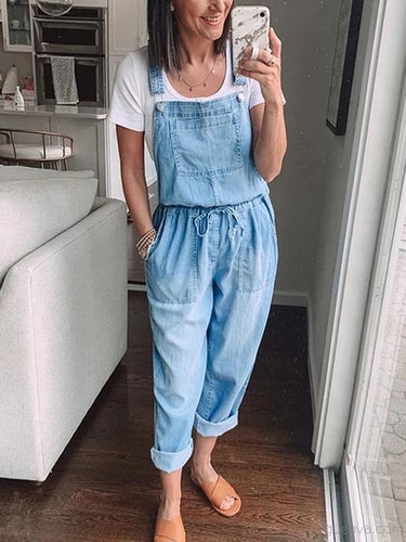 Stilla | Årgang Snøre Denim Jumpsuit