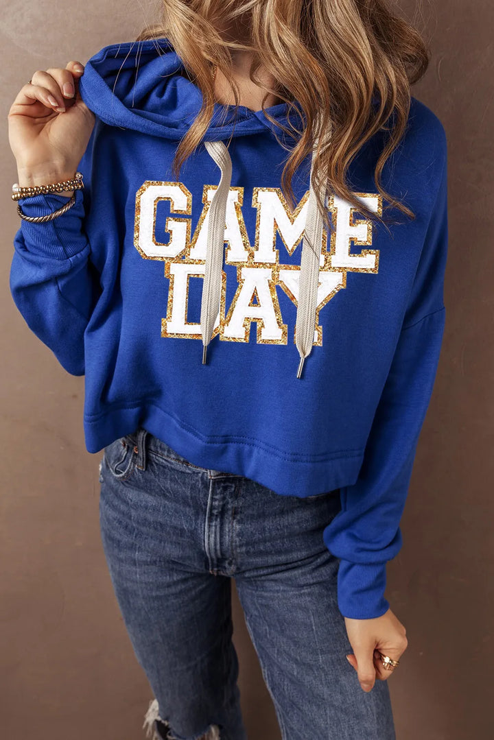 Stilla | Sweatjakke Med Hætte Game Day Med Snøre og Lange Ærmer