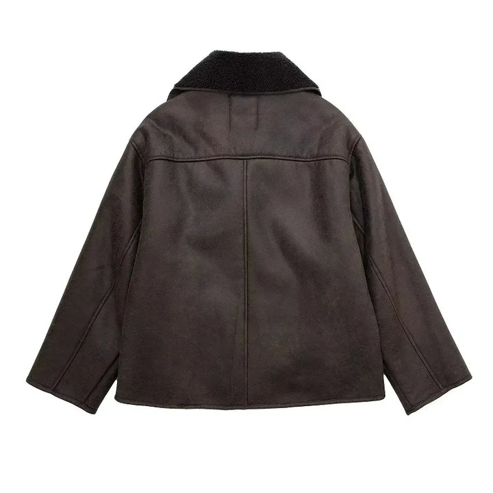 Stilla | Dame oversized frakke med kontrasterende lommer