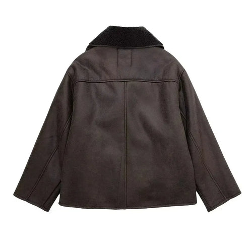 Stilla | Dame oversized frakke med kontrasterende lommer
