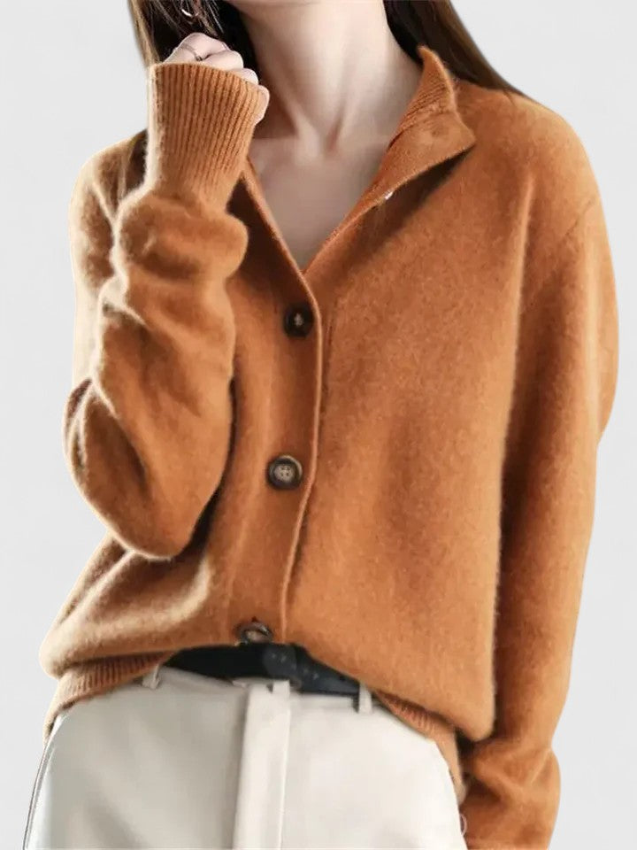 Stilla | Strik cardigan med knapliste