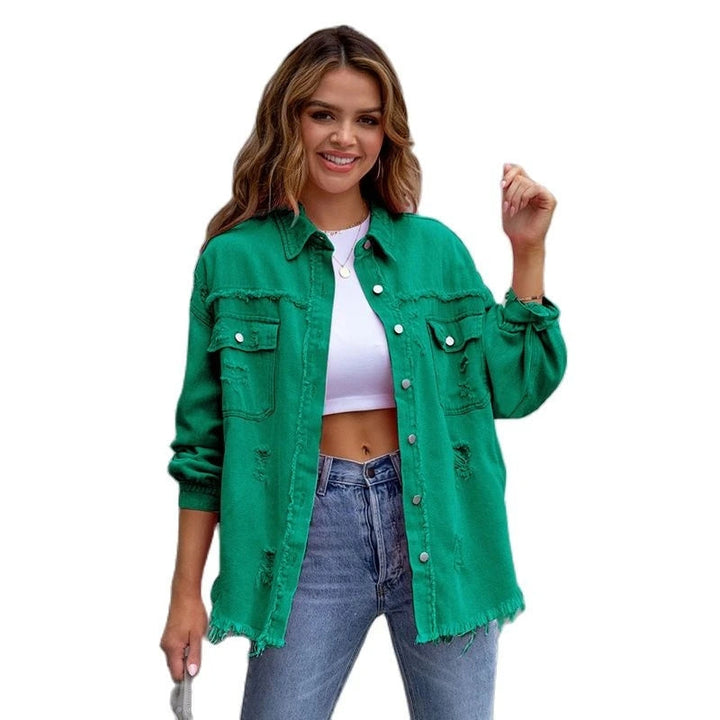 Stilla | Denimjakke med fedt look