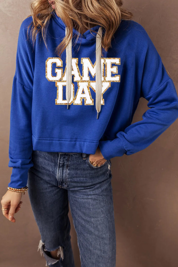 Stilla | Sweatjakke Med Hætte Game Day Med Snøre og Lange Ærmer