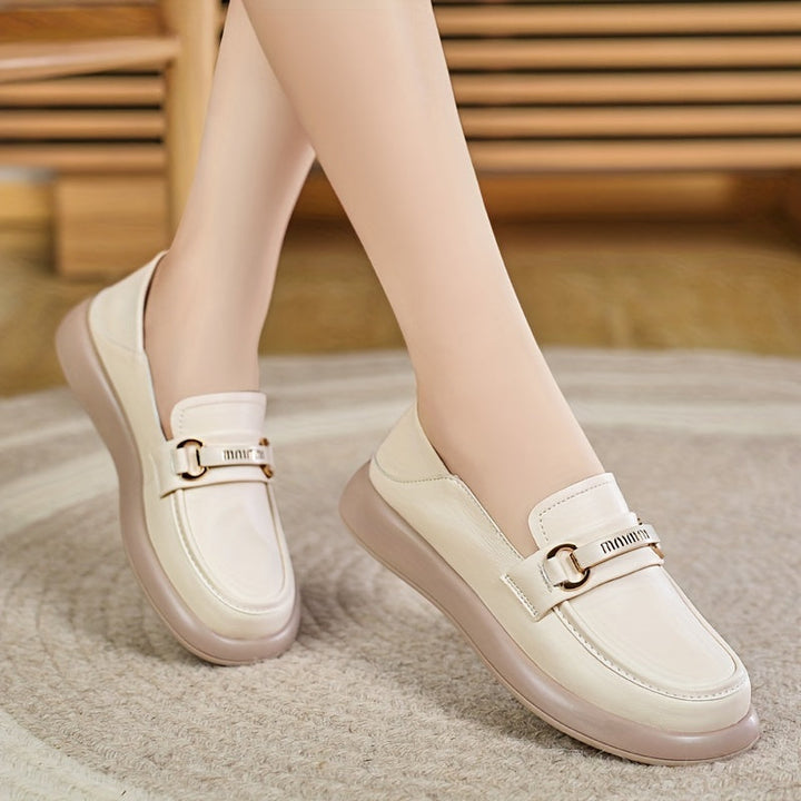 Stilla | Dame Loafer Beige Skridsikre Og Komfortable Slip on Sko