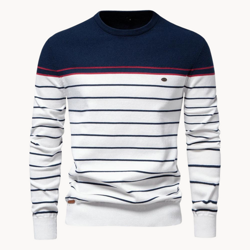 Stilla | Bomulds Sweater med Stribemønster