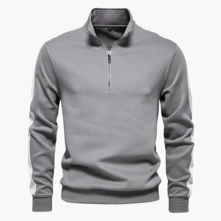 Stilla | Premium Sweater med Kvart Lynlås