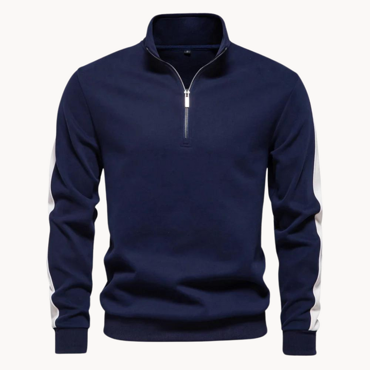 Stilla | Premium Sweater med Kvart Lynlås