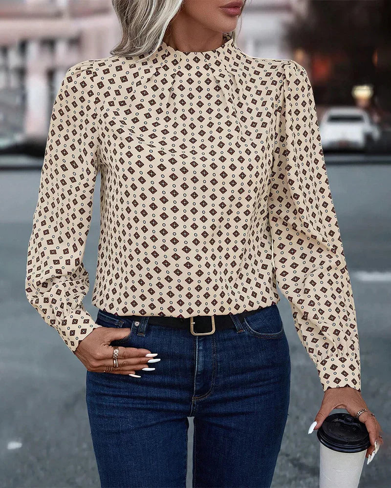 Stilla | Vintage-bluse med mønstre