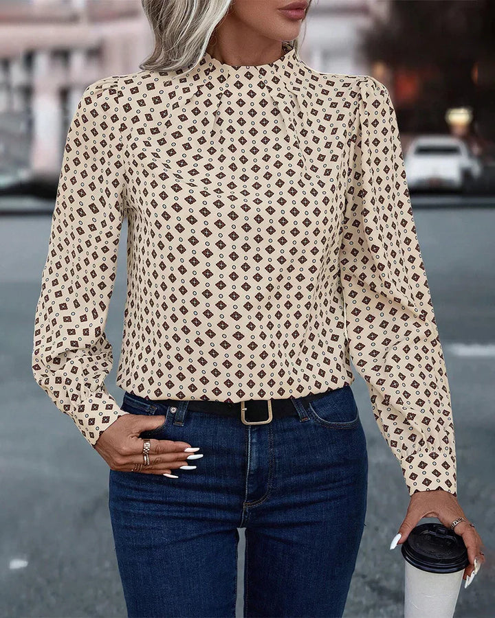 Stilla | Vintage-bluse med mønstre