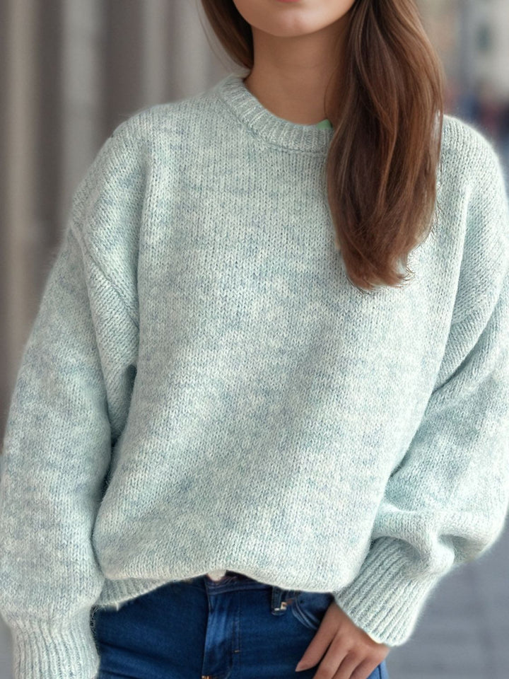 Stilla | Strikpullover med Rundhals og Lange Ærmer