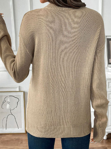 Stilla | Pullover med lange ærmer og rund halsudskæring Perfee Cherry