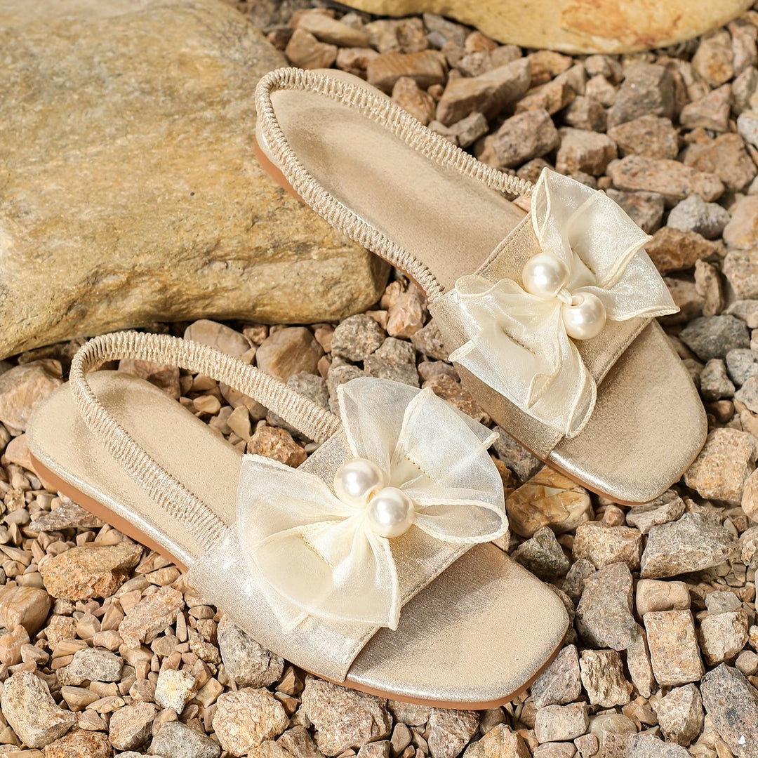 Stilla | Elegante Kunstige Sandaler Med Sløjfer, Remme Og Elastiske