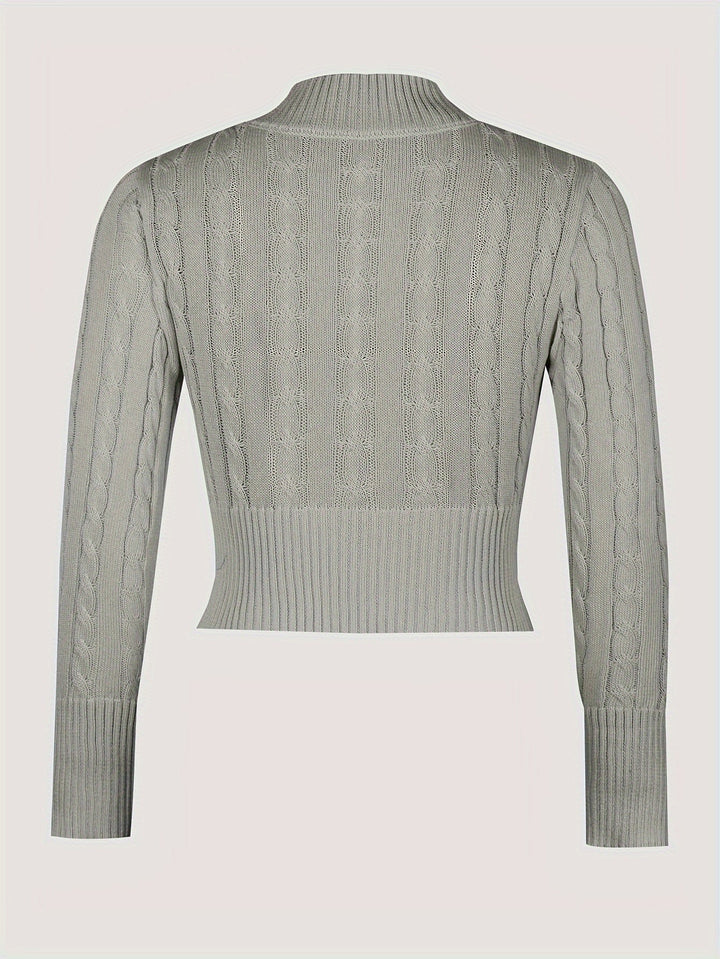 Stilla | Kort Skåret Slim-pullover Med Drejet Tryk