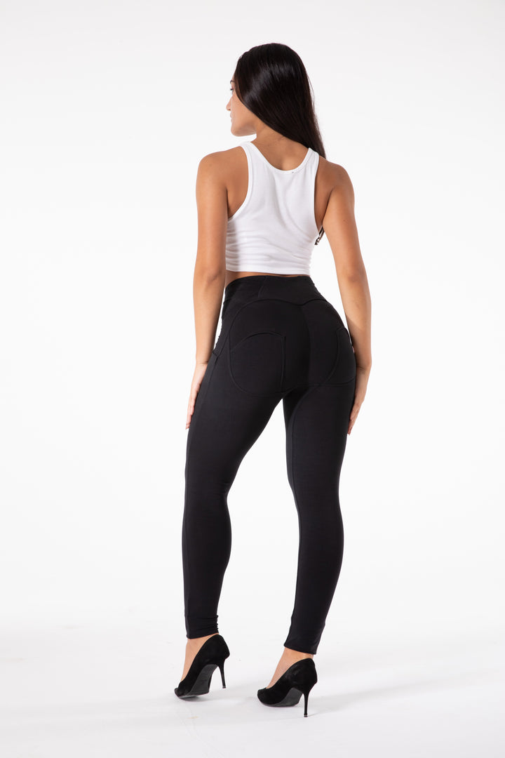 Stilla | Stramme Sorte Leggings Med Høj Talje