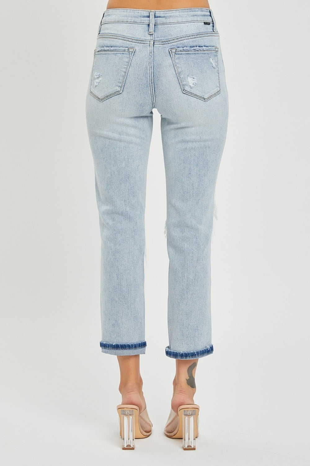 Stilla | Mid-rise Pailletter Patch Jeans