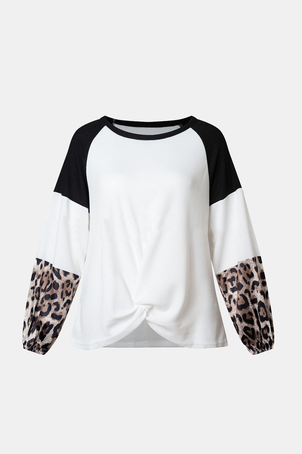 Stilla | T-shirt med farveblok vriddet og rund hals