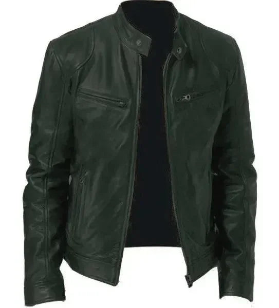 Stilla | Elegant Slim Fit Herre Læderjakke