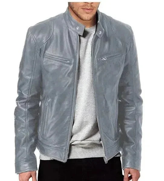 Stilla | Elegant Slim Fit Herre Læderjakke