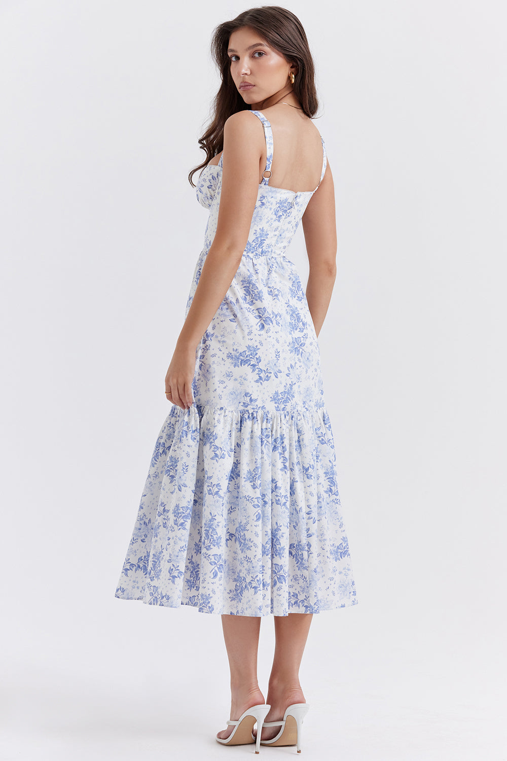 Stilla | Blomstret Let Midi Solkjole
