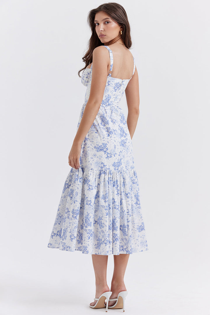 Stilla | Blomstret Let Midi Solkjole