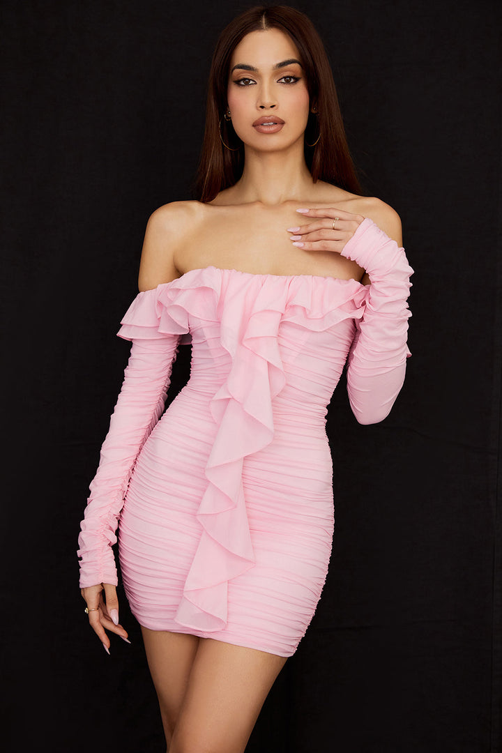 Stilla | Ægte Silke Fe Pink Minikjole