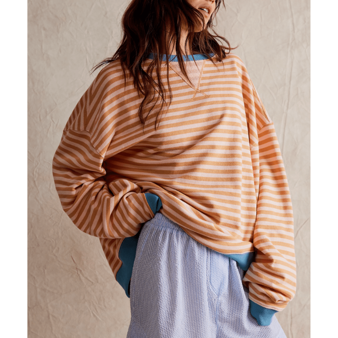 Stilla | Afslappet Stribet Kvinders Sweatshirt
