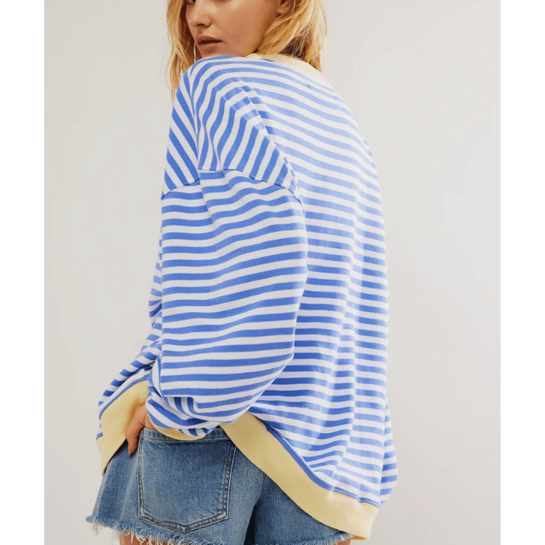 Stilla | Afslappet Stribet Kvinders Sweatshirt