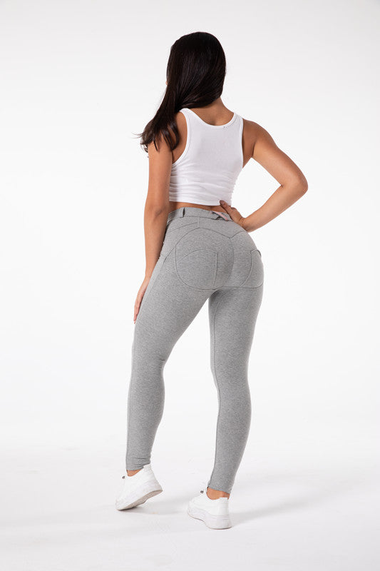 Stilla | Stramme Lysegrå Leggings Med Høj Talje