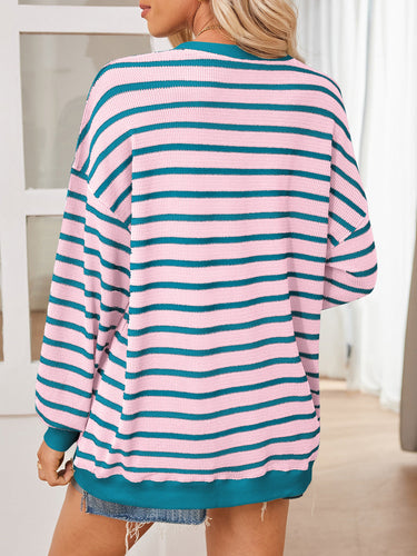 Stilla | Sweatshirt med lange ærmer i kontrasterende Lovelet stribe