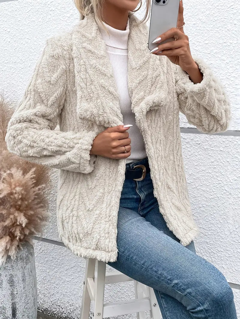 Stilla | Dame-cardigan med plysfor