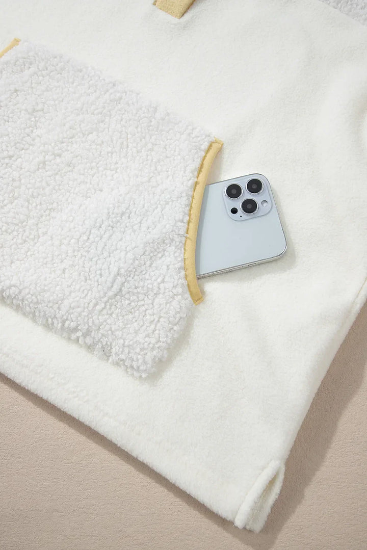 Stilla | Sweatjakke i Sherpa med lange ærmer og opretstående krave