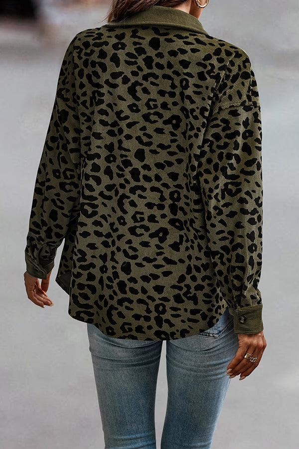 Stilla | No Limitations Lomme Leopard Corduroy Shacket