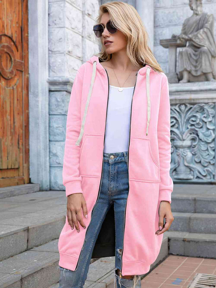 Stilla | up Langline Hoodie Med Lommer